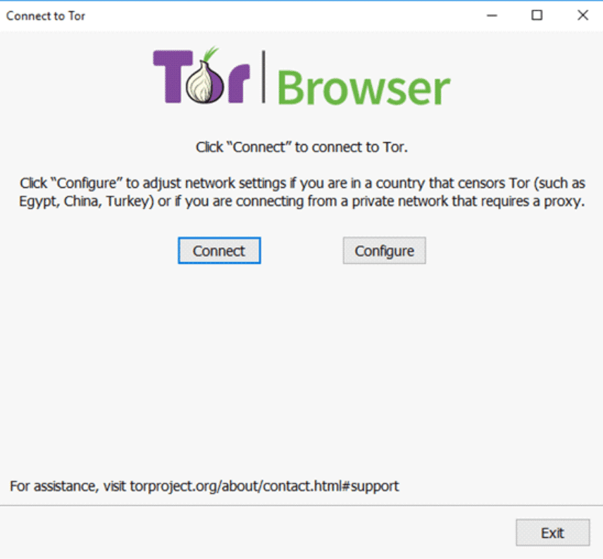 Tor Browser - Connect